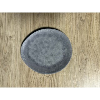 Assiettes grises en mélanine ( plastique dur)