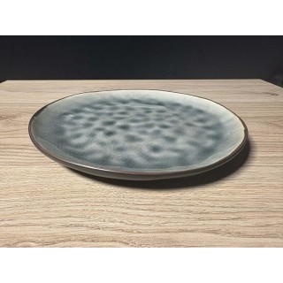 Assiettes rondes bleu/vert 20cm