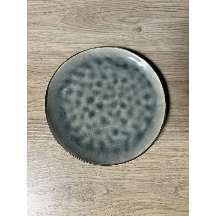 Assiettes rondes bleu/vert 20cm