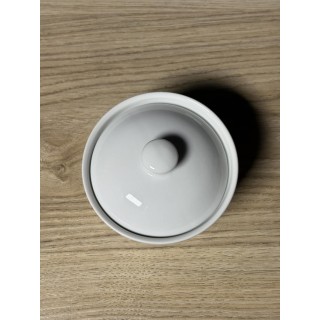 Cassolettes blanche ronde avec couvercle