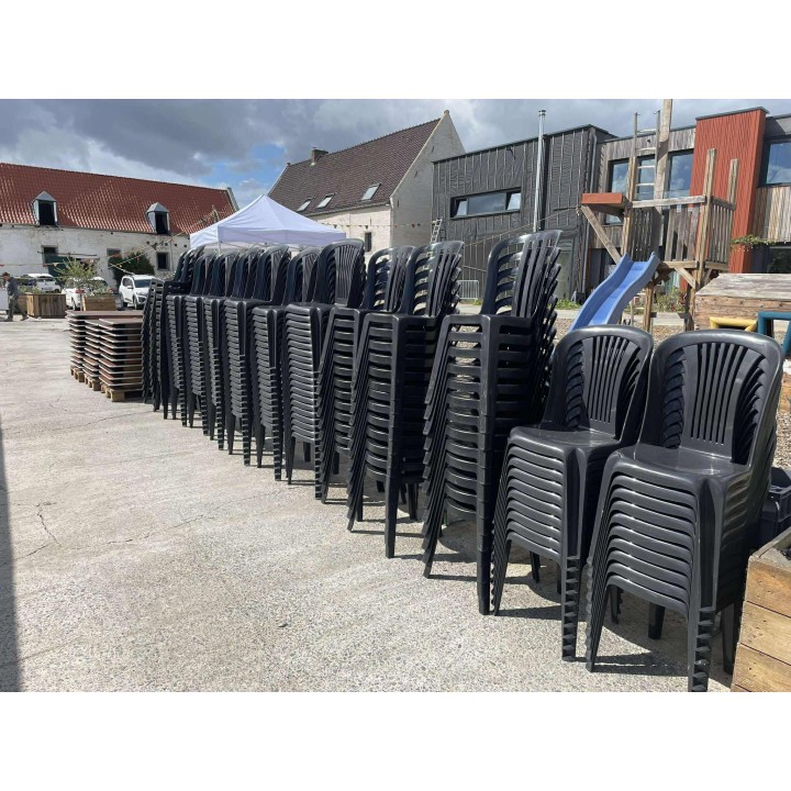 Chaise plastique anthracite