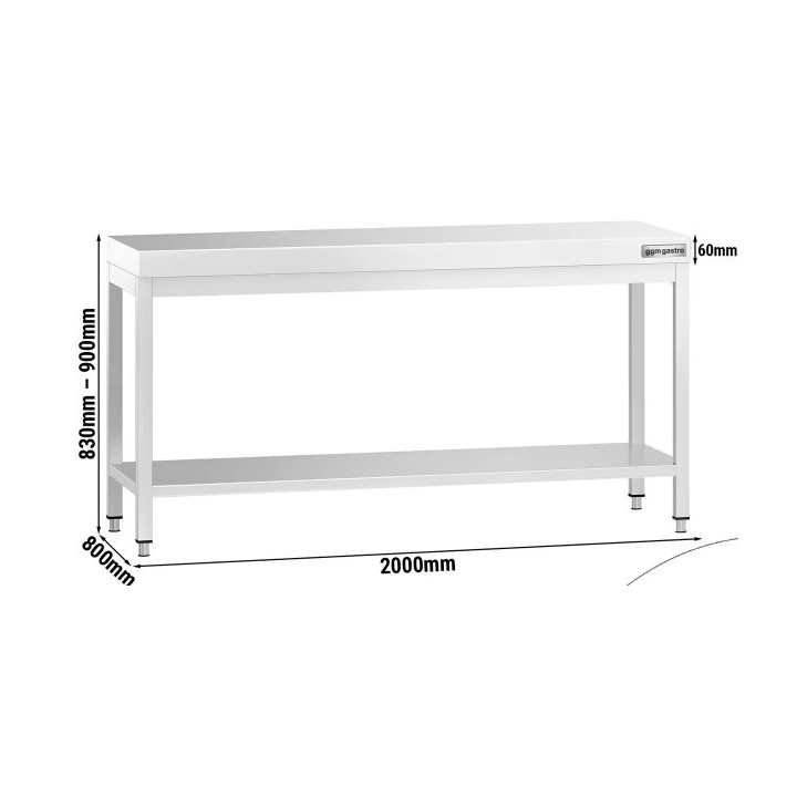 Table inox 2 m