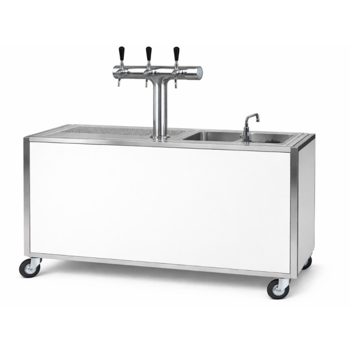 Pompe à bière 3 têtes + évier