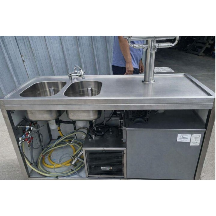 Pompe à bière 3 têtes + évier