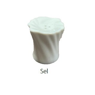 Salière porcelaine remplie