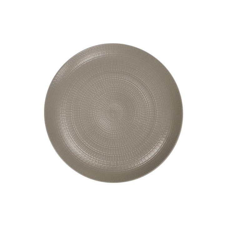 Assiette plate Modulo Terre d'ombre