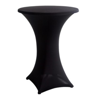 Housse noir de table haute 85cm diam.