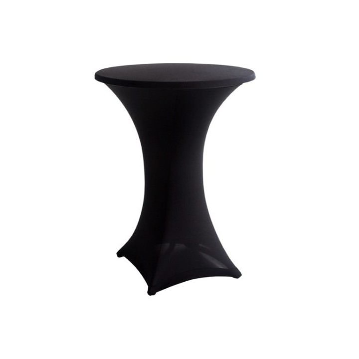 Housse noir de table haute 85cm diam.