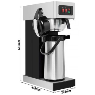 Machine à café filtre - 2,2 litres - 1,9 kW - inclus 1 carafe thermos à pompe