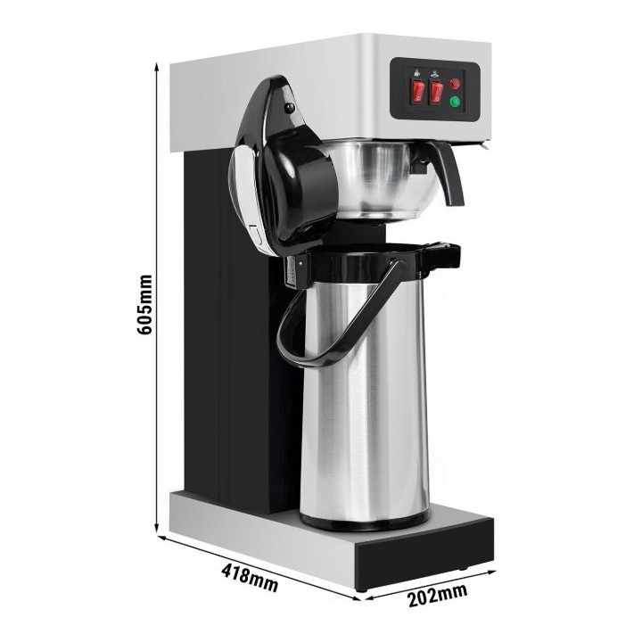 Machine à café filtre - 2,2 litres - 1,9 kW - inclus 1 carafe thermos à pompe