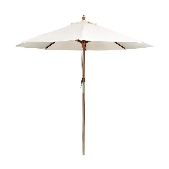 Parasol rond Bolero écru 3m + pieds marbre