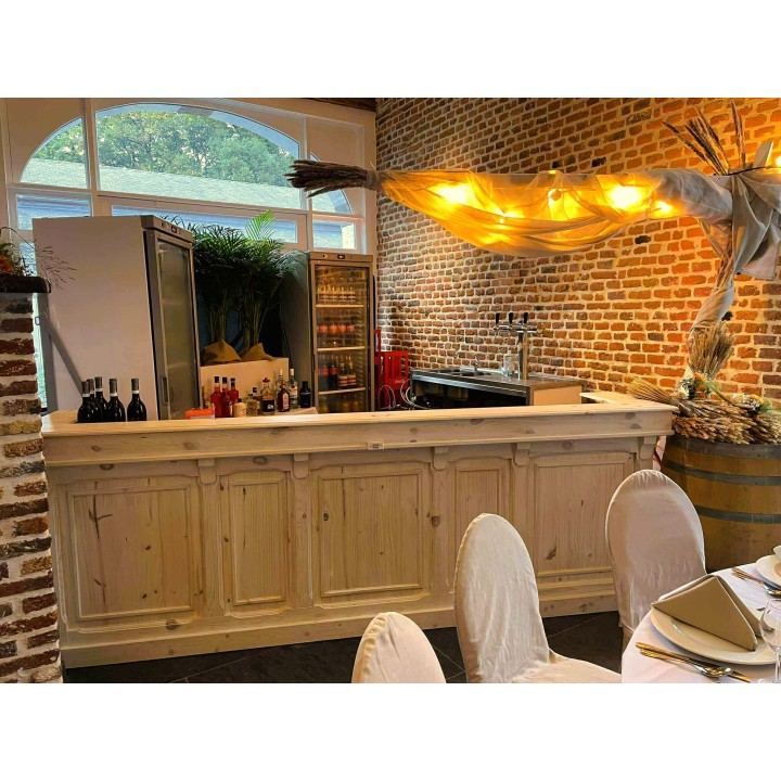 Bar en bois blanchi – 3 m de long