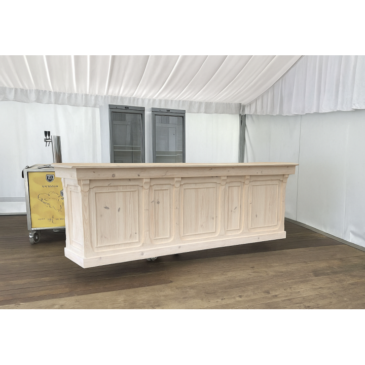 Bar en bois blanchi – 3 m de long